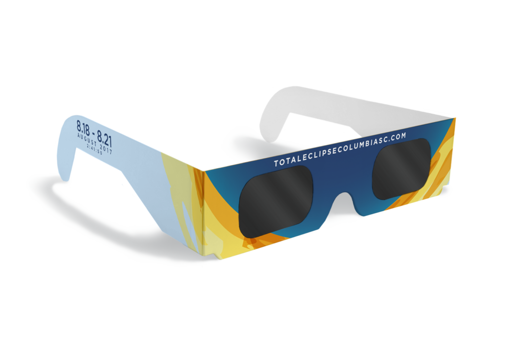 Solar Eclipse Viewing Glasses Graphic Designed by Cait Maloney for Total Eclipse Weekend Columbia SC